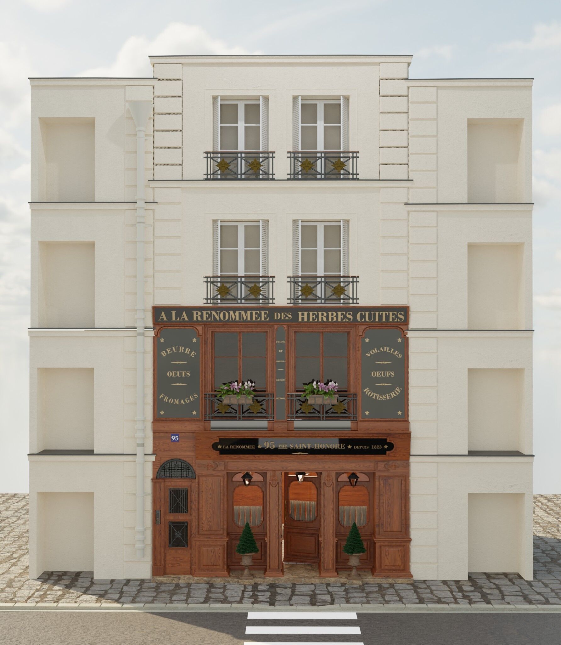 la renommee restaurant paris 3D model_12