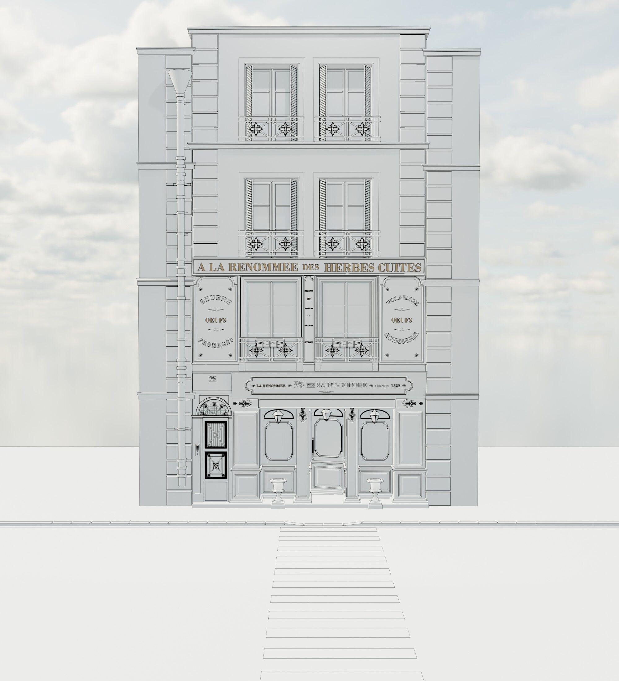 la renommee restaurant paris 3D model_14