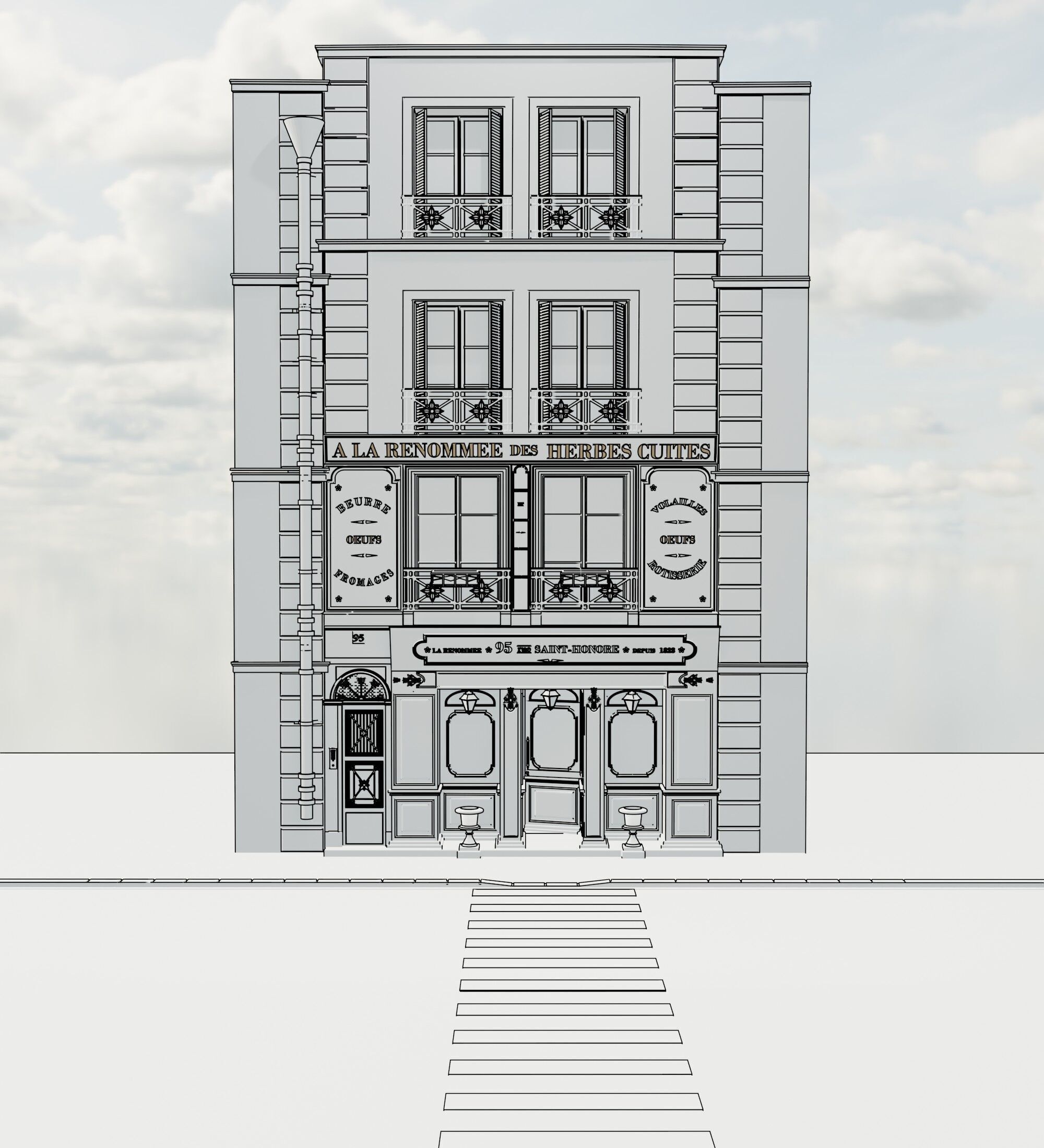 la renommee restaurant paris 3D model_15