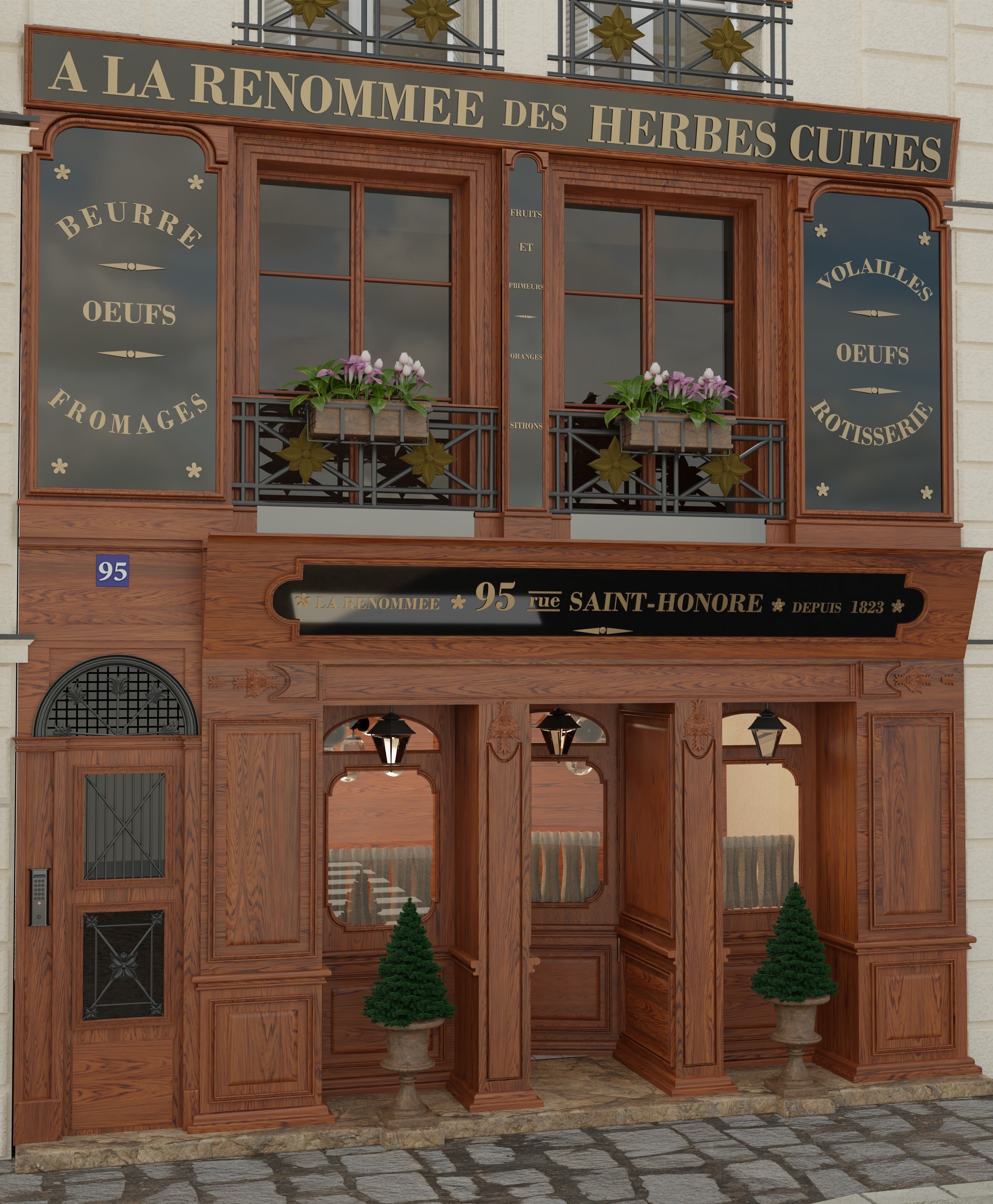 la renommee restaurant paris 3D model_2
