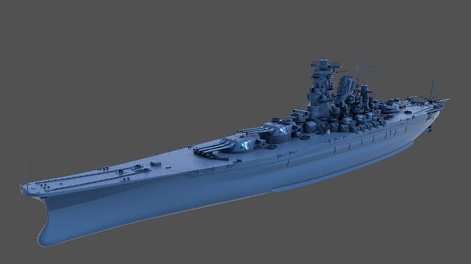 BATTLESHIP YAMATO - Commercial license - 1-200 scale 3D print model