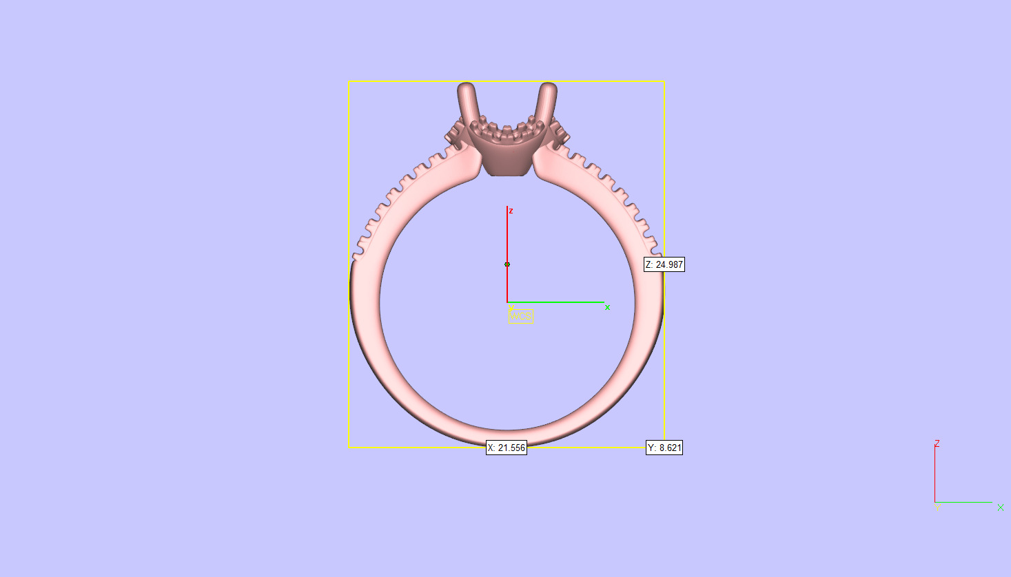 Split Shank With Round Cut Halo Diamond Ring 3D print model_17