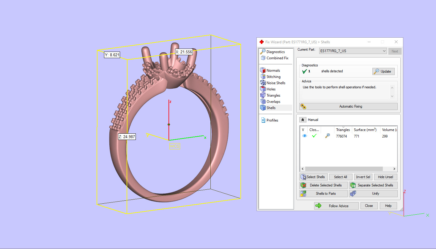 Split Shank With Round Cut Halo Diamond Ring 3D print model_14