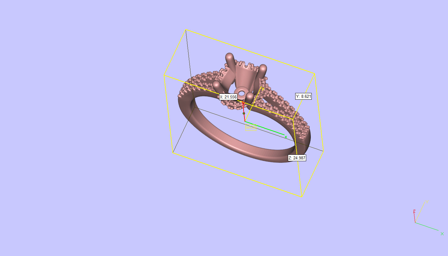 Split Shank With Round Cut Halo Diamond Ring 3D print model_19