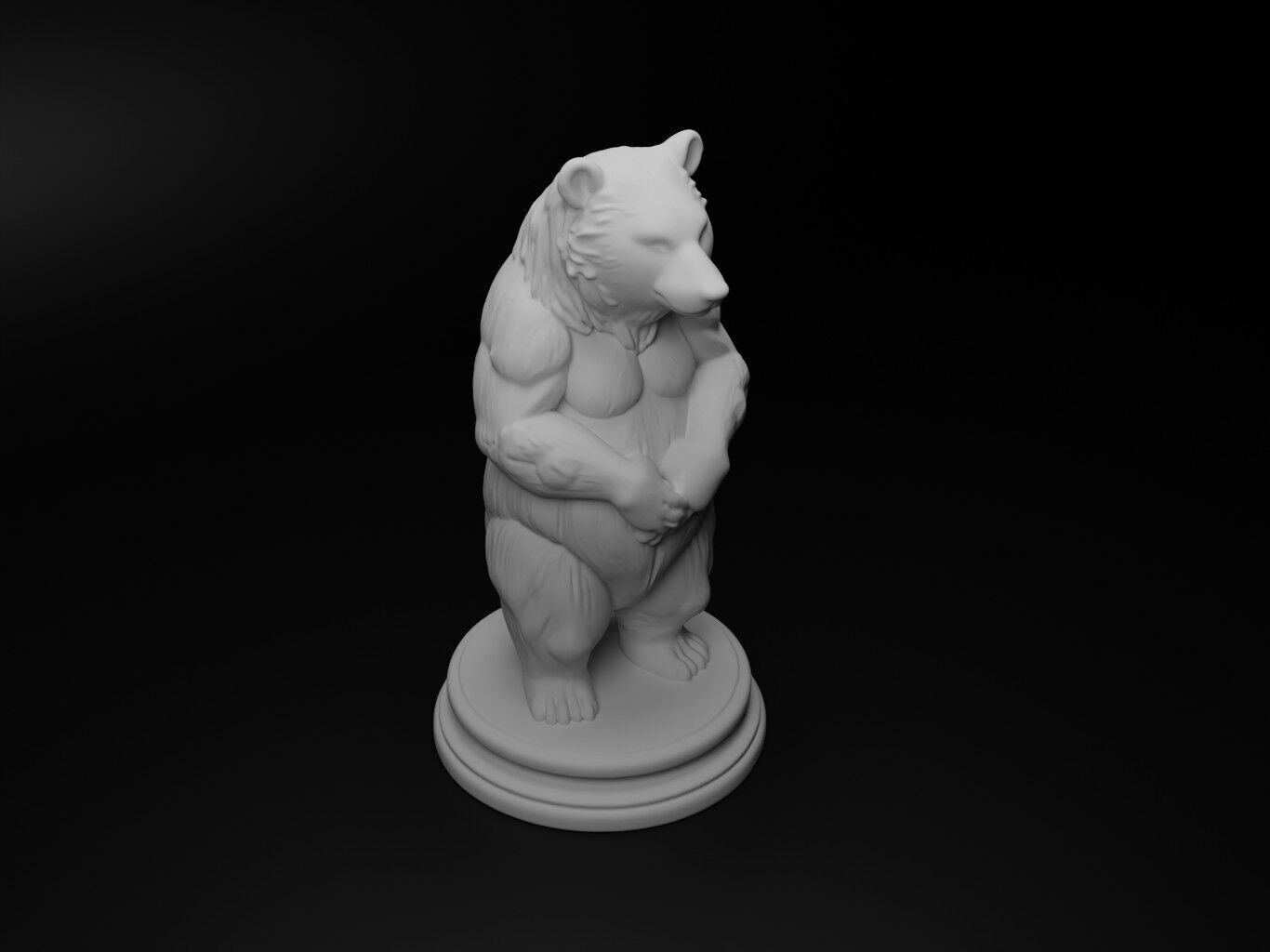 brown bear Animal Chess 3D print model_2