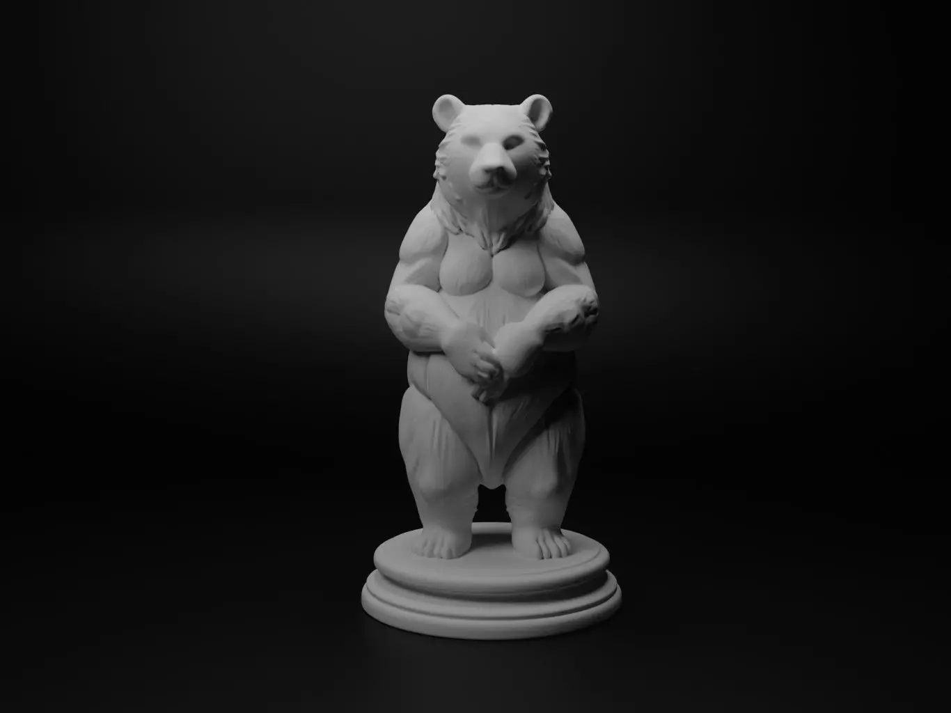 brown bear Animal Chess 3D print model_0