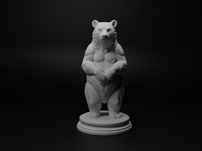brown bear Animal Chess 3D print model