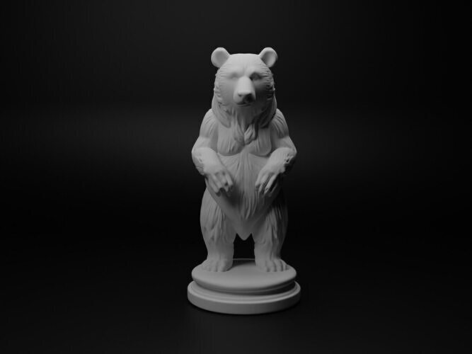 brown bear Animal Chess 3D print model