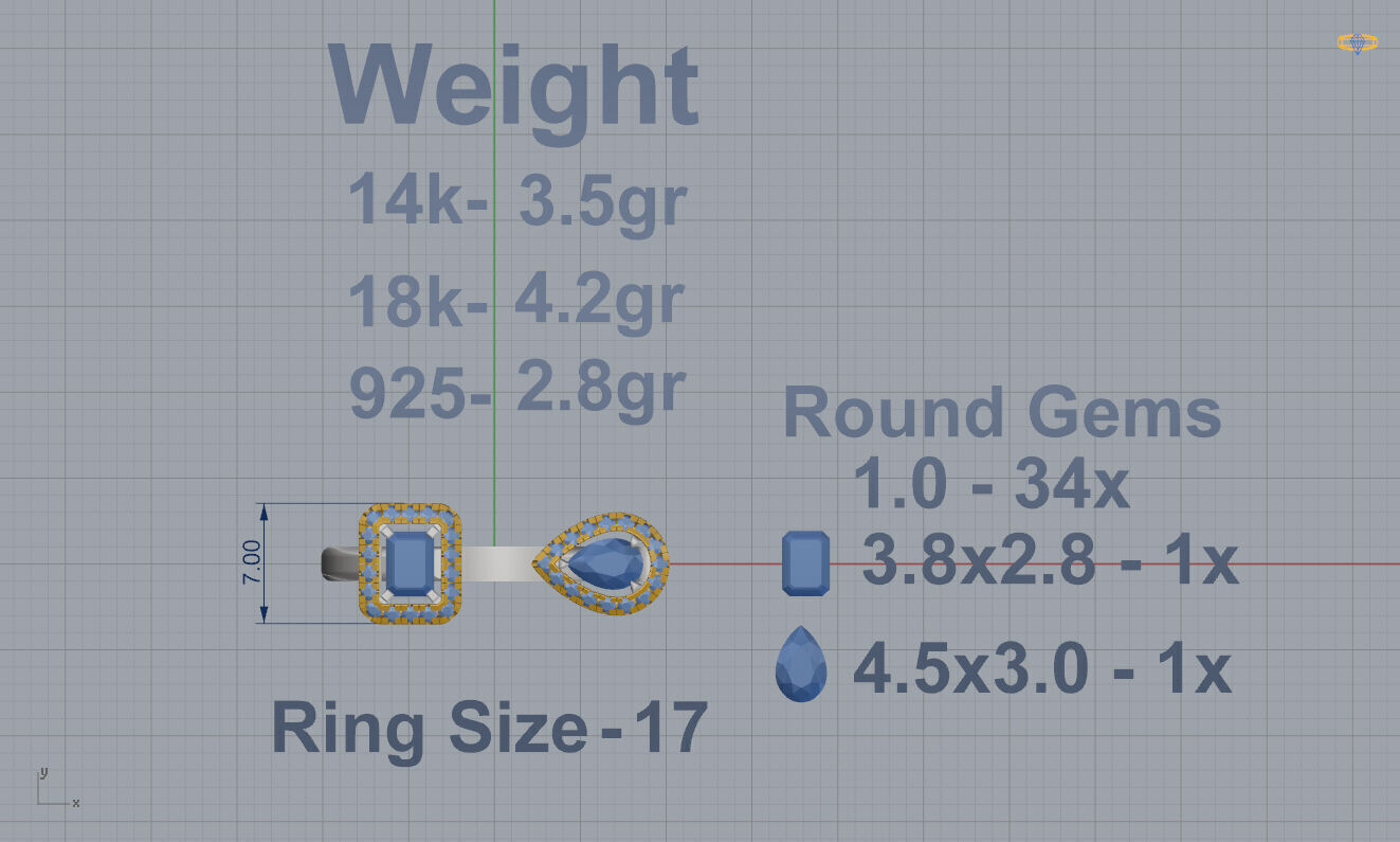 Messika Ring 3D print model_3