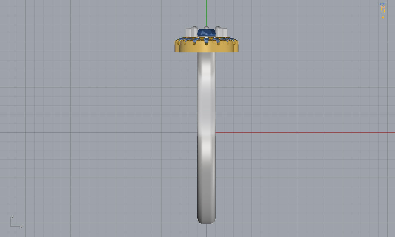 Messika Ring 3D print model_9