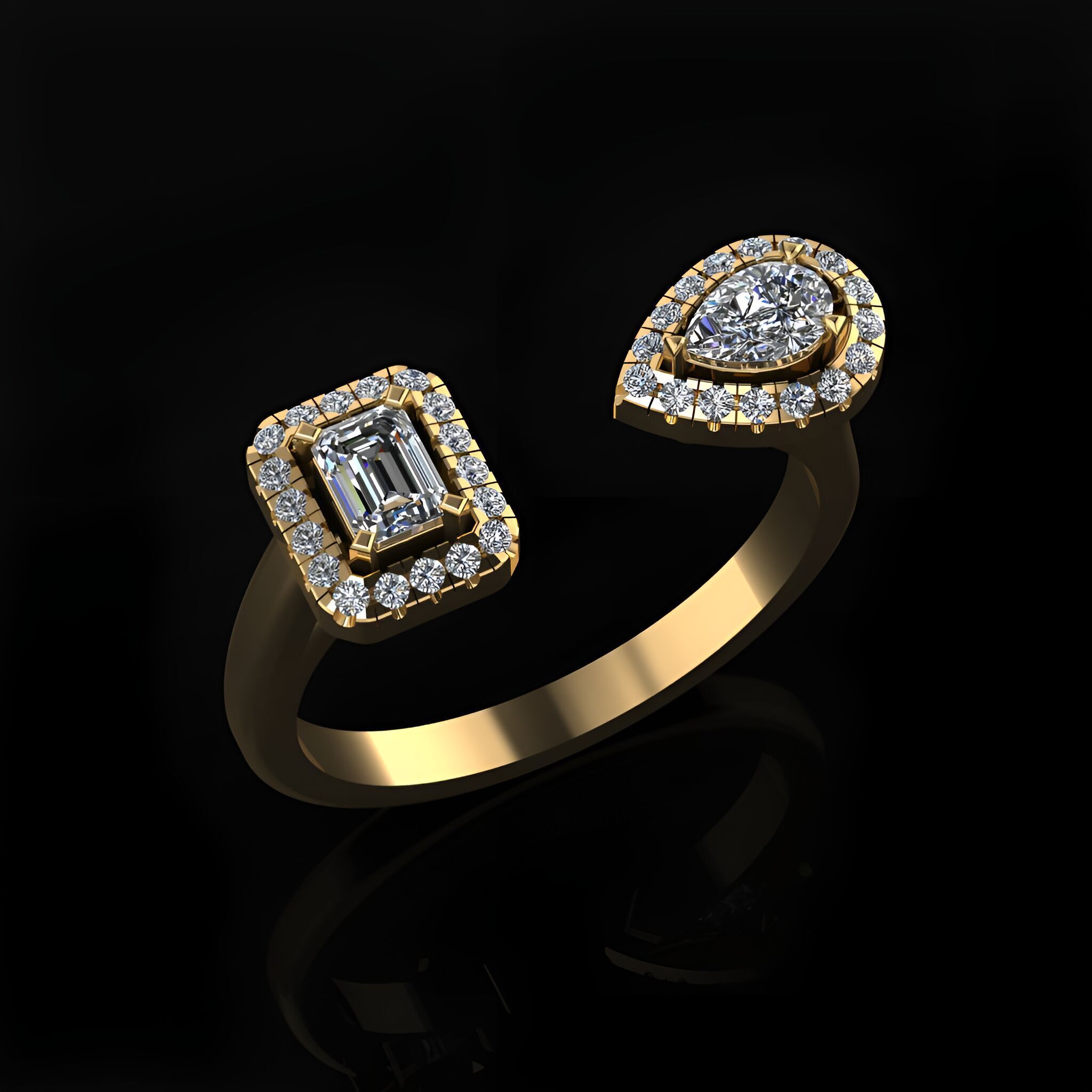 Messika Ring 3D print model_1