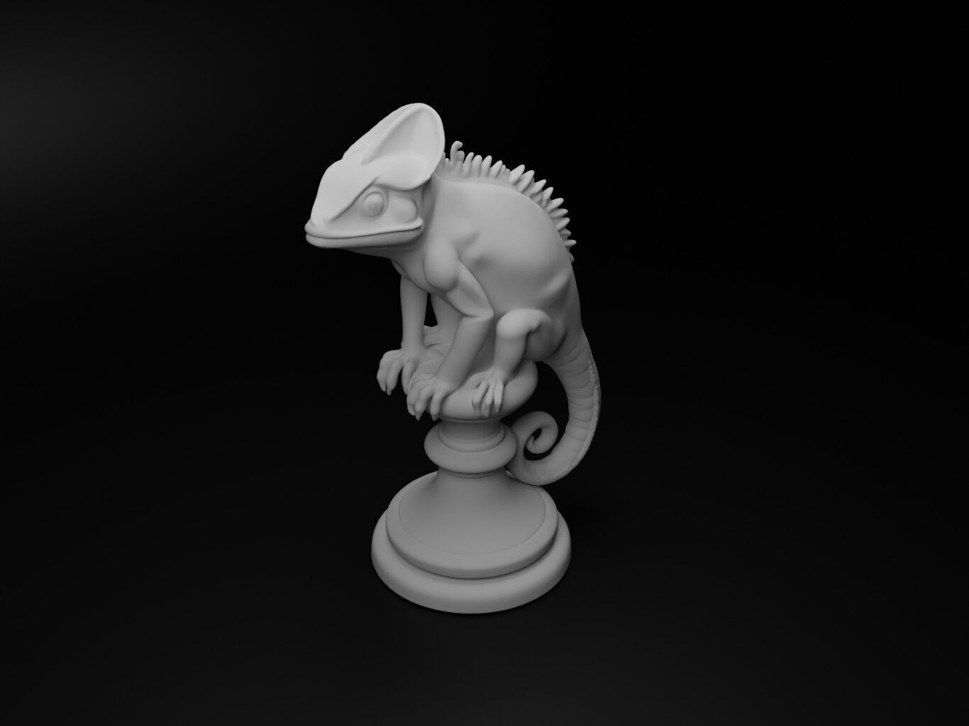 chameleon Animal Chess 3D print model_2