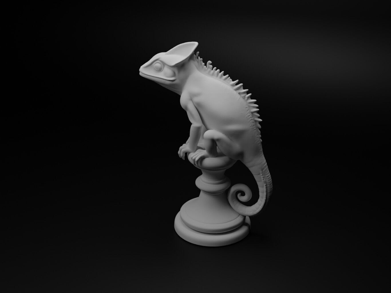 chameleon Animal Chess 3D print model_1