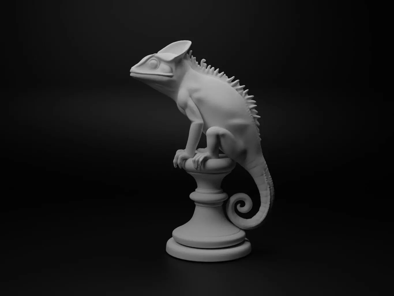 chameleon Animal Chess 3D print model_0