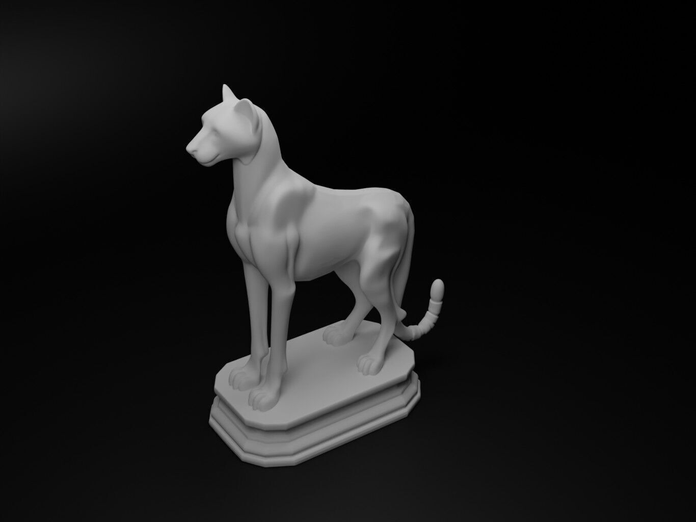 cheetah Animal Chess 3D print model_2