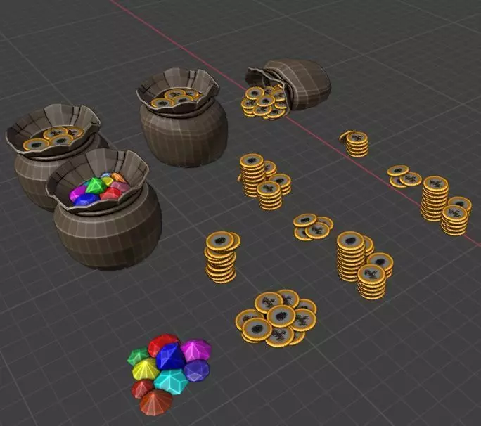 3D Printable Coin and Gem Pouch Collection 3D print model_0