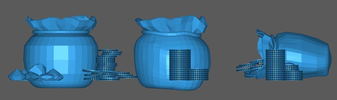 3D Printable Coin and Gem Pouch Collection 3D print model_6