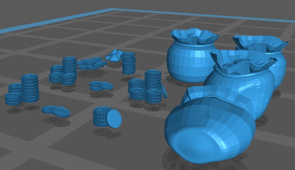 3D Printable Coin and Gem Pouch Collection 3D print model_7