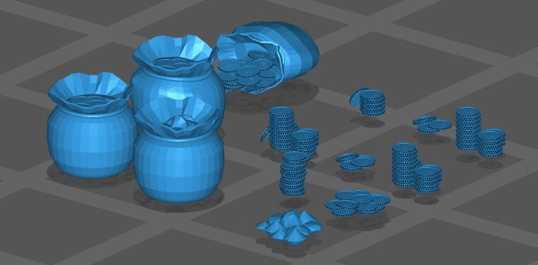 3D Printable Coin and Gem Pouch Collection 3D print model_4