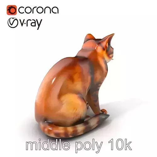 Realistic Domestic Cat 3D model pack