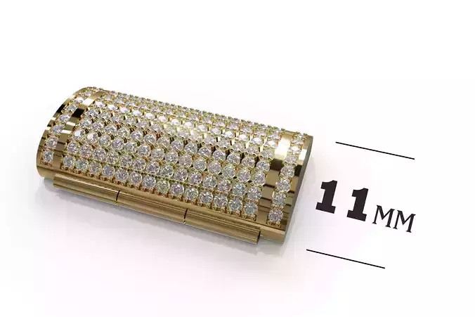 11 mm Diamond Lock Box for Jewelry 3D print model