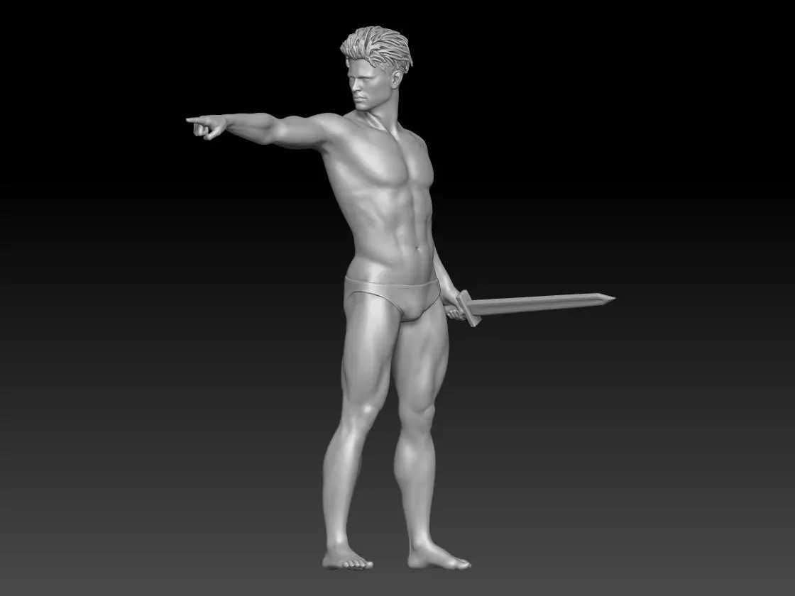Male Pose References Drawing and Painting Inspiration 1 3D print model_0