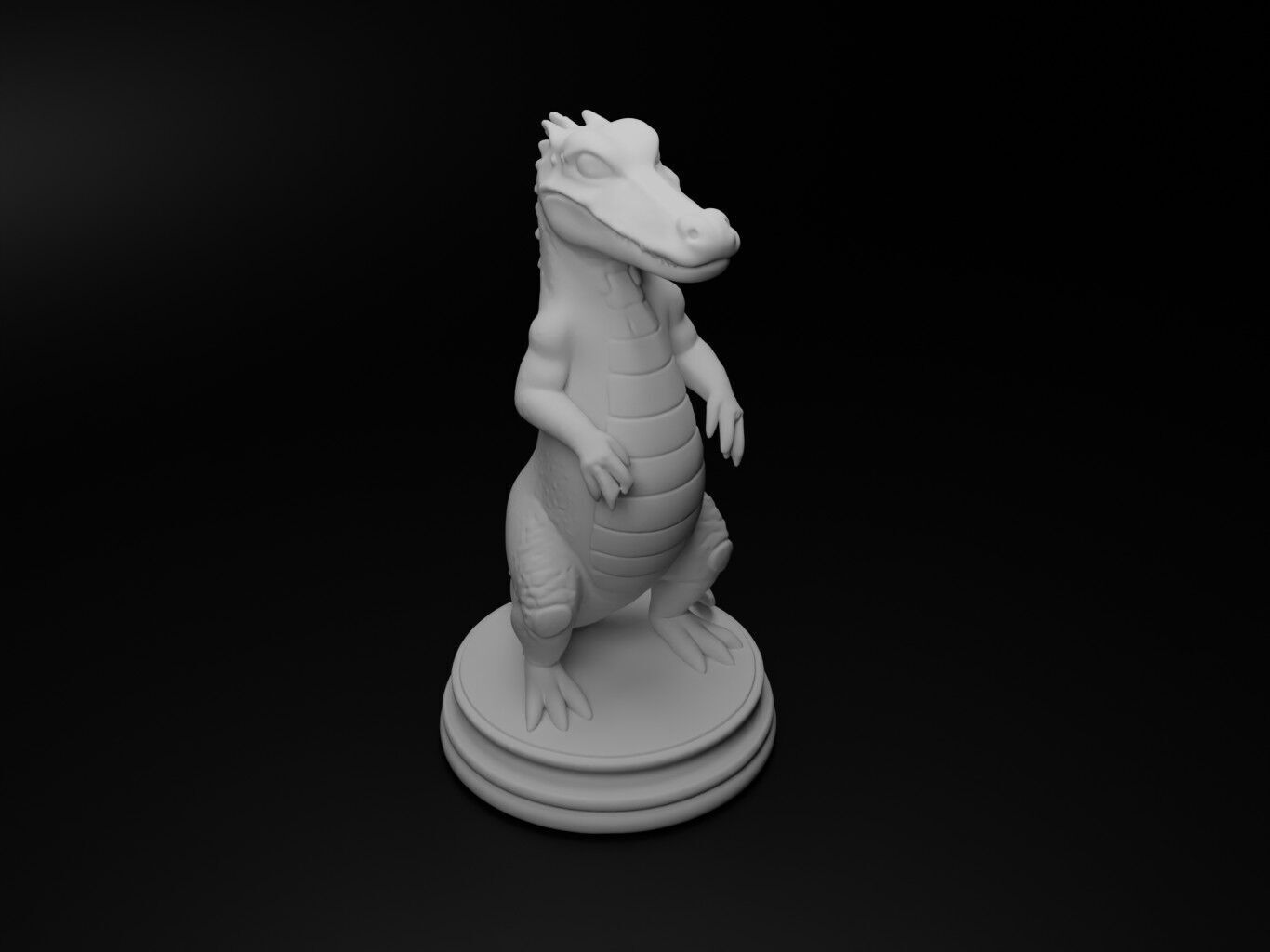 crocodile Animal Chess 3D print model_2