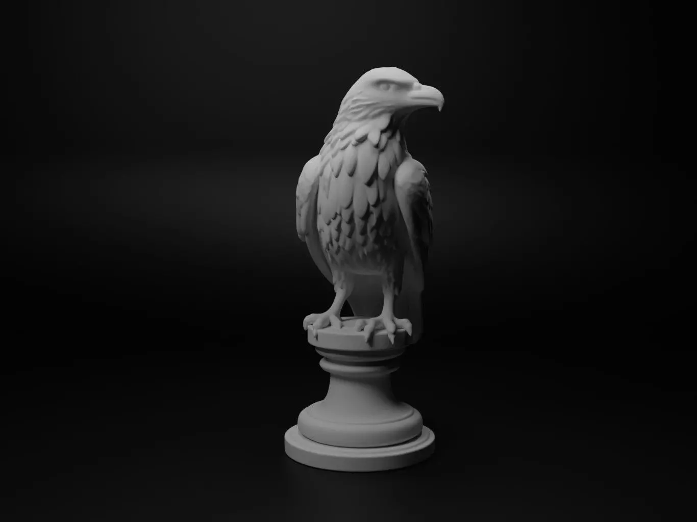 crow Animal Chess 3D print model_0