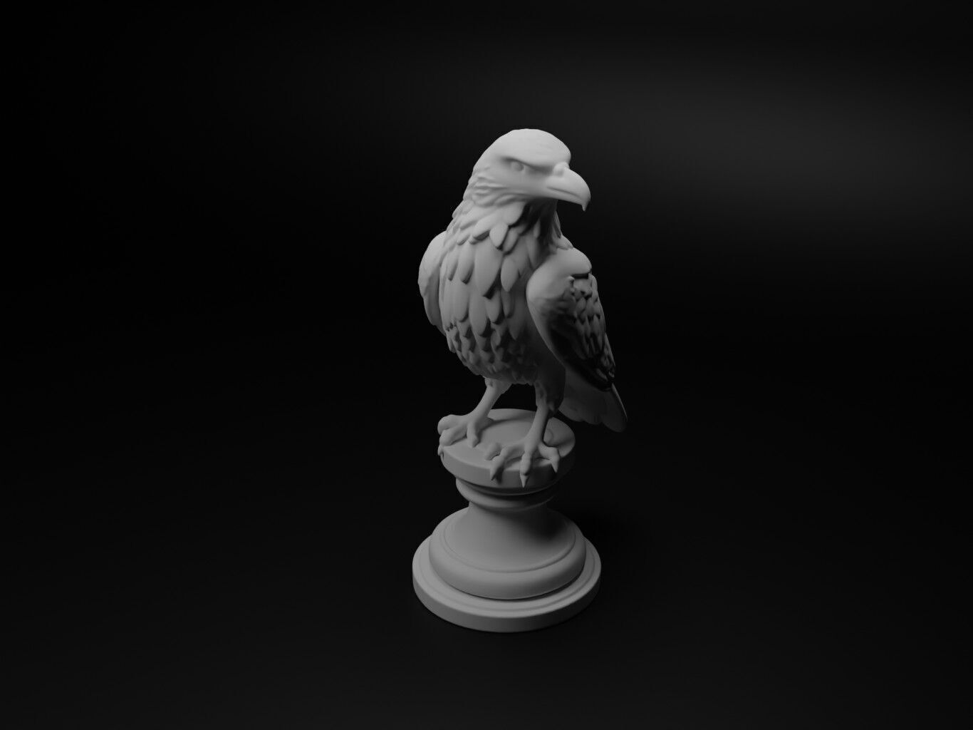 crow Animal Chess 3D print model_1