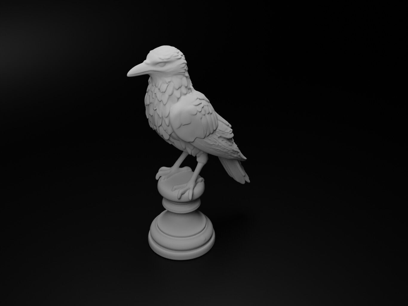 crow Animal Chess 3D print model_2