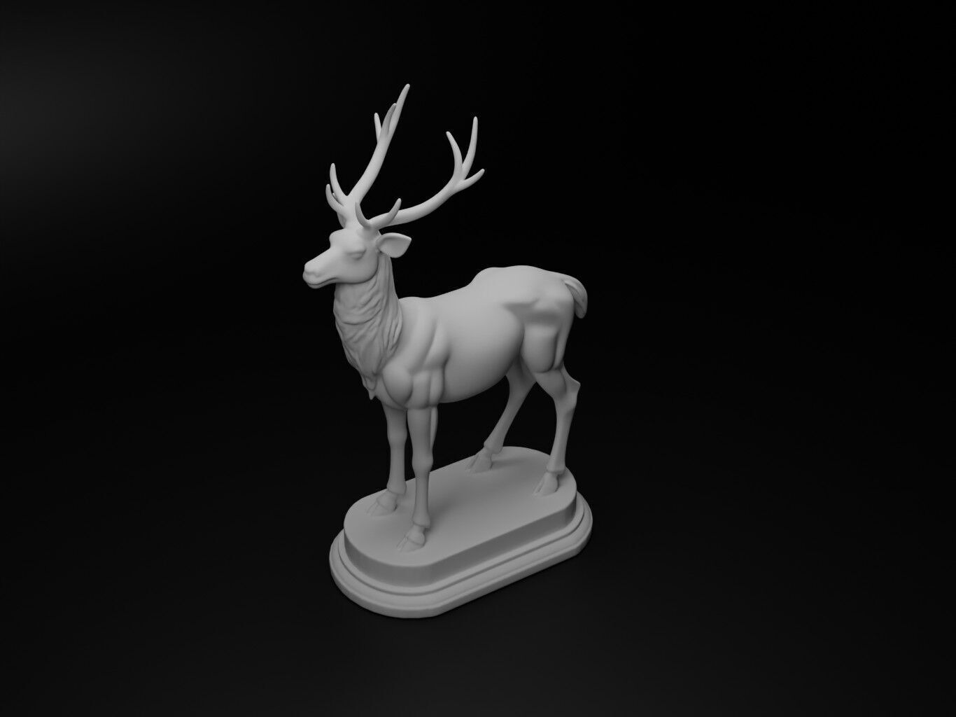 deer Animal Chess 3D print model_2