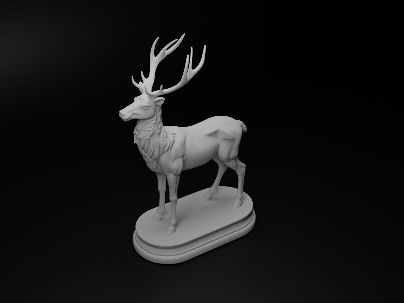 deer Animal Chess 3D print model_2