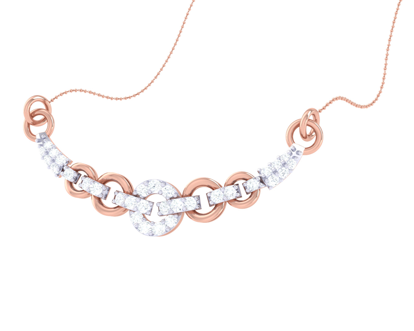 3D Printable Cad jewelry design of Lady diamond Pendant 3D print model_4