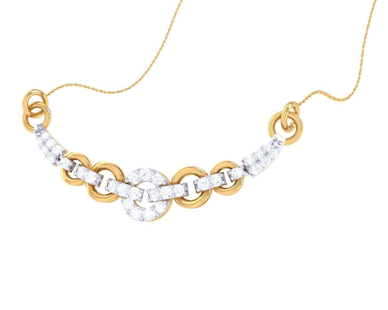 3D Printable Cad jewelry design of Lady diamond Pendant 3D print model_1