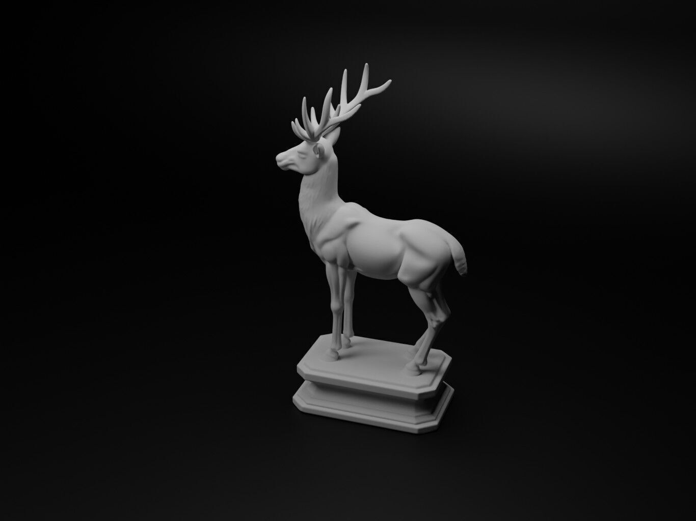 deer Animal Chess 3D print model_1