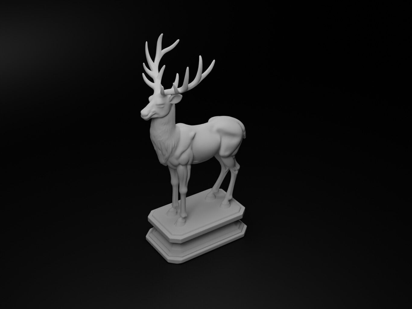 deer Animal Chess 3D print model_2