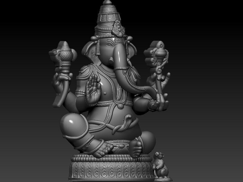 Lord Ganesha 3D Model Limited Edition 3D print model_6
