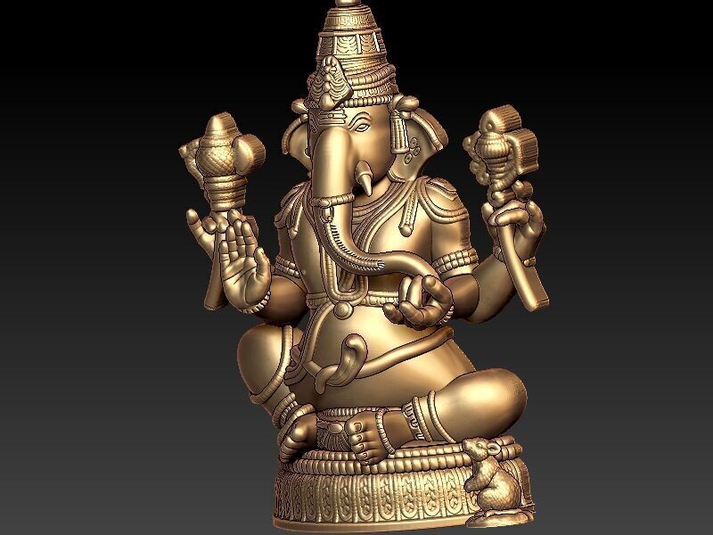 Lord Ganesha 3D Model Limited Edition 3D print model_4