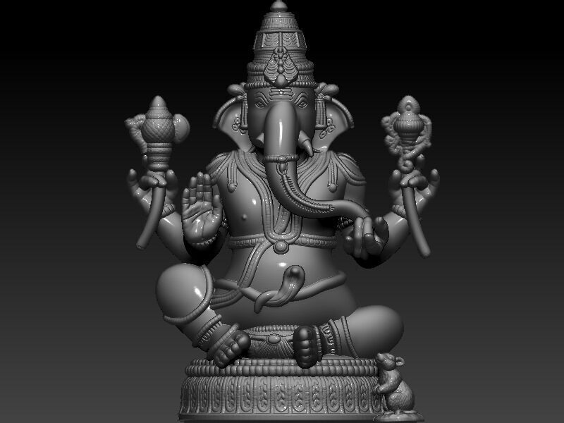 Lord Ganesha 3D Model Limited Edition 3D print model_1