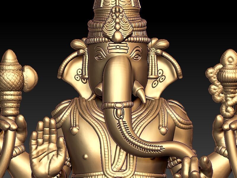 Lord Ganesha 3D Model Limited Edition 3D print model_7