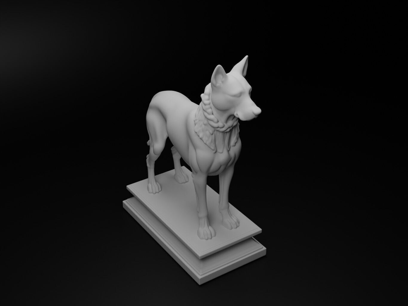 dog Animal Chess 3D print model_2