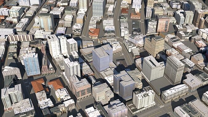 City 119 Low-poly 3D model 4
