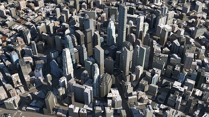 City 119 Low-poly 3D model 5