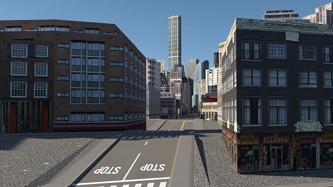 City 119 Low-poly 3D model 6