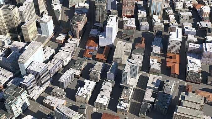 City 119 Low-poly 3D model 3