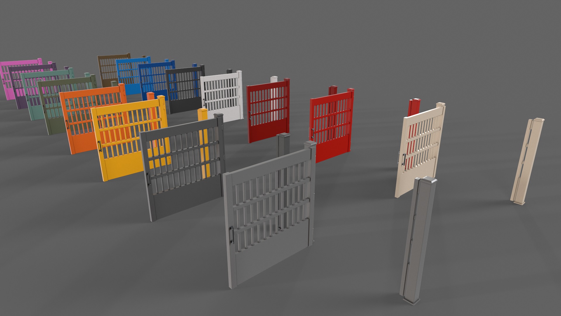 PBR Metal Gate A 3D Model Collection_36