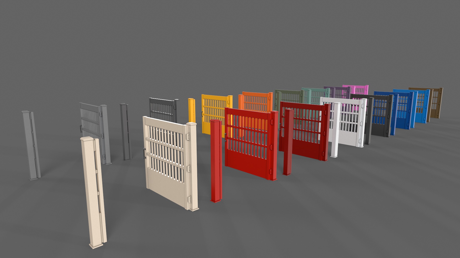 PBR Metal Gate A 3D Model Collection_34