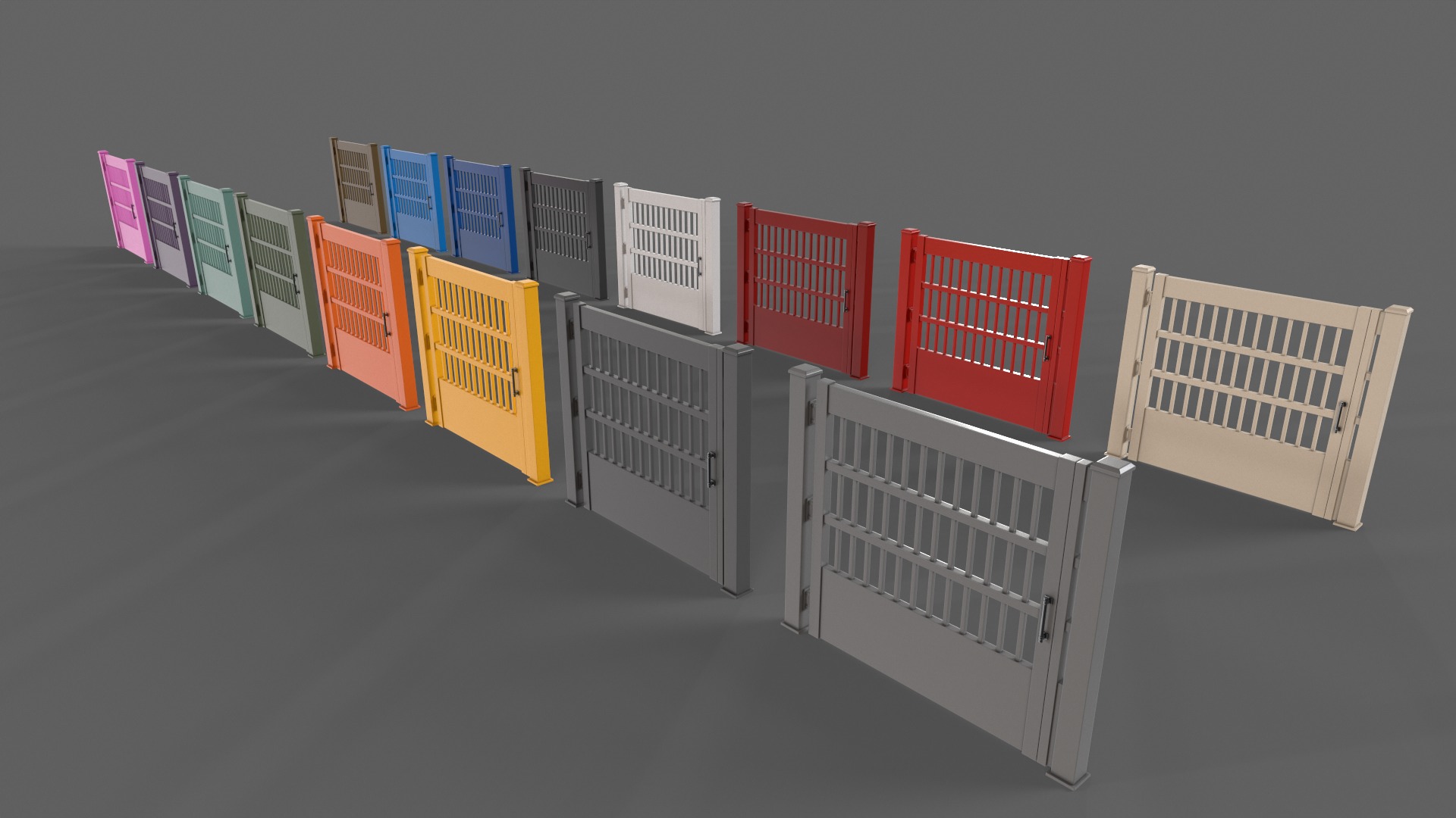 PBR Metal Gate A 3D Model Collection_35