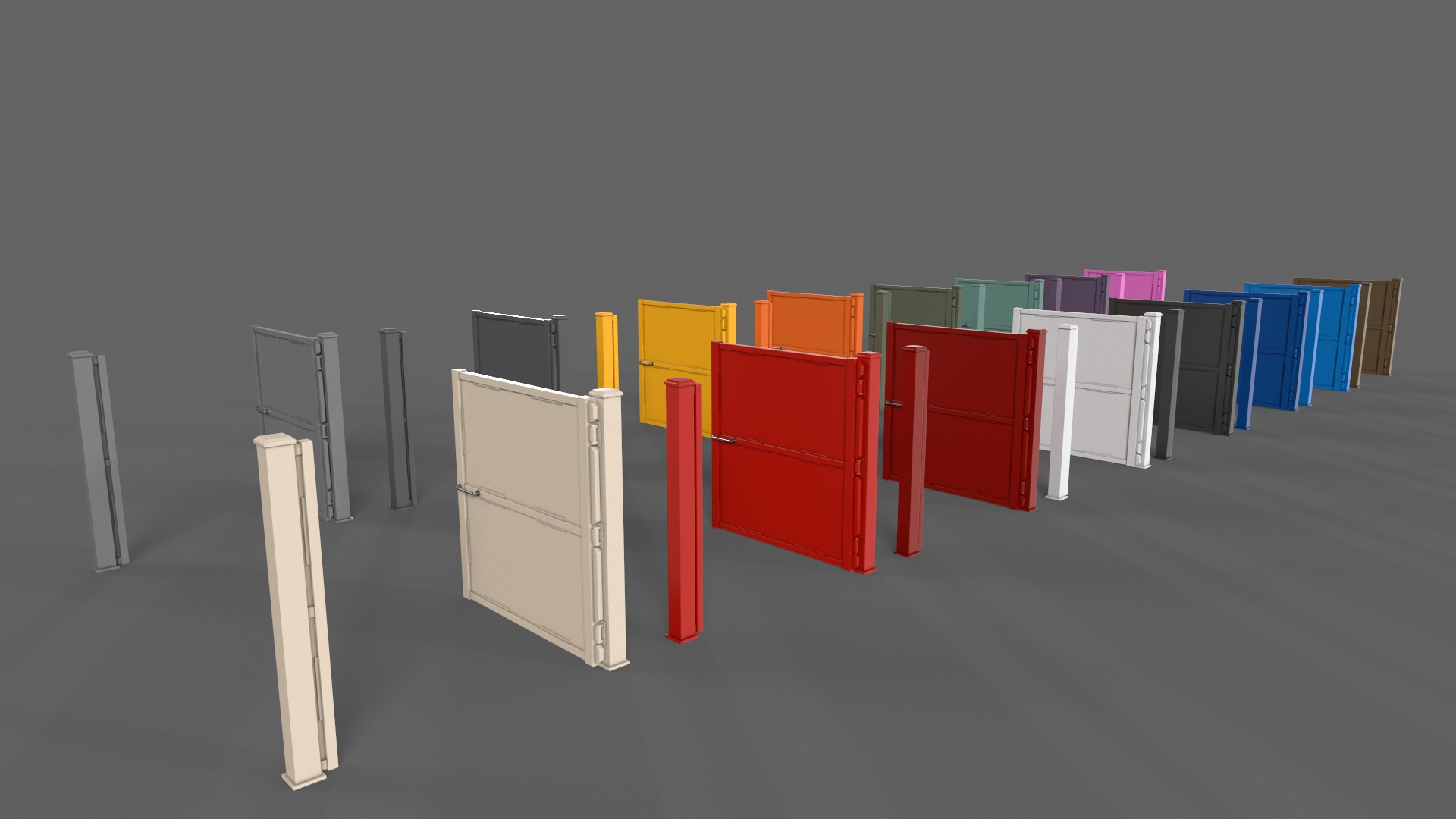 PBR Metal Gate A 3D Model Collection_22