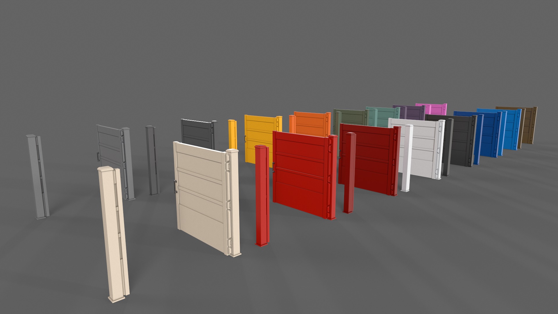 PBR Metal Gate A 3D Model Collection_16